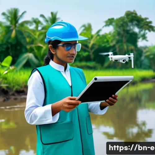 지구과학자 대학교 졸업 후 진로 - A professional Bengali environmental scientist wearing modest business casual attire and safety gear...